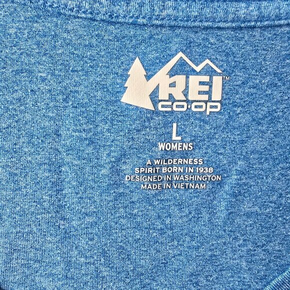 REI Co Op Womens Large Short Sleeve T-Shirt Stretch Performance Outdoor Camp - Picture 2 of 7
